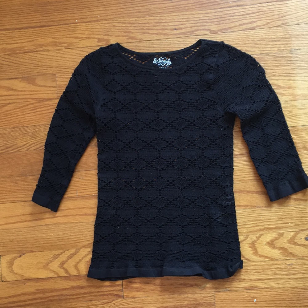 Free people stretchy black shirt